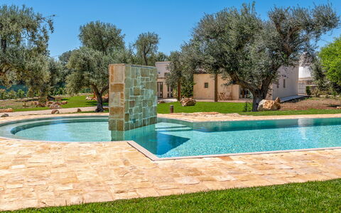 Le Camere di Corte Kalia by Raro Rooms: Blue, Swimming Pool, Garden, Landscaping, Water Feature, Lawn, Shade, Yard, Backyard, Park