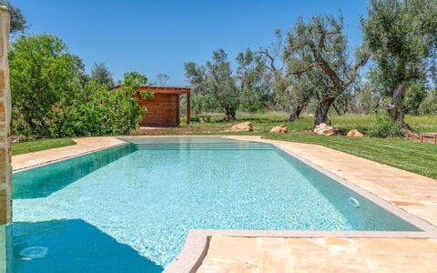 Le Camere di Corte Kalia by Raro Rooms: Blue, Swimming Pool, Composite Material, Water Feature, Resort, Shade, Tile, Backyard, Landscaping, Design