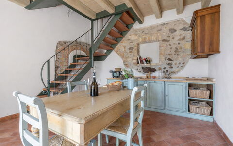 Preseglie Lake Garda: Furniture, Interior Design, Flooring, Wood, Kitchen, Floor, Countertop, Cabinetry, Kitchen & Dining Room Table, Ceiling