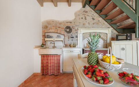 Preseglie Lake Garda: Wall, Kitchen, Furniture, Interior Design, Flooring, Countertop, Kitchen Appliance, Floor, Home, Home Appliance