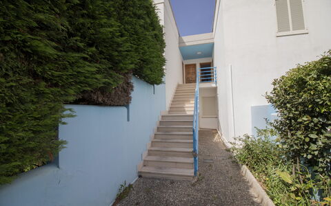 Celeste'S House in Torre Dell'Orso: Composite Material, Stairs, Handrail, Shade, Daylighting, Balcony, Paint, Plaster