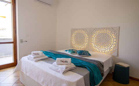 Sweet Dreams Home in Otranto: Interior Design, Furniture, Floor, Flooring, Wood, Bedroom, Bed, Textile, Bed Sheet, Bedding