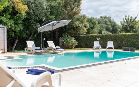 Villa Margherita: Swimming Pool, Blue, Outdoor Furniture, Resort, Sunlounger, Composite Material, Shade, Chair, Thermae, Estate