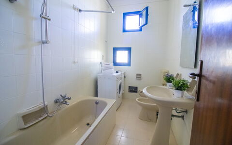 Elena'S House in Otranto: Bathroom, Plumbing Fixture, Flooring, Floor, Bathroom Sink, Sink, Tap, Plumbing, Interior Design, Toilet