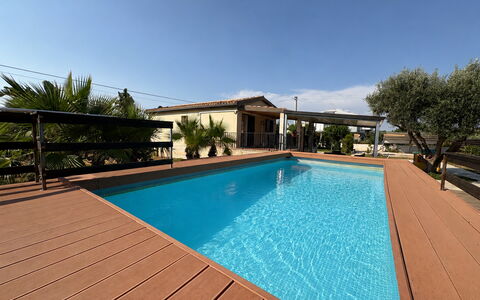 Villa Andrea: Swimming Pool, Resort, Shade, Eco Hotel, Wood Stain, Deck, Hardwood, Outdoor Furniture, Hotel