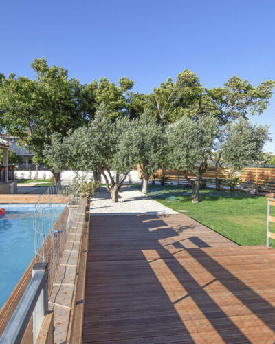 Villa Andrea: Swimming Pool, Composite Material, Shade, Resort, Eco Hotel, Deck, Wood Stain, Design, Hardwood, Landscaping