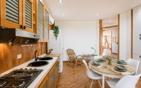 Villa Billona: Interior Design, Flooring, Furniture, Wall, Wood, Kitchen, Floor, Ceiling, Countertop, Cabinetry