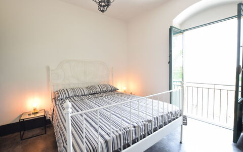 Villa Chiaramonte Gulfi: Furniture, Bed, Interior Design, Bedroom, Floor, Flooring, Bedding, Bed Sheet, Ceiling, Room