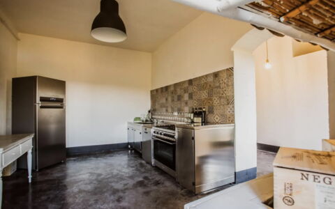 Villa Chiaramonte Gulfi: Flooring, Floor, Ceiling, Interior Design, Kitchen, Countertop, Kitchen Appliance, Tile, Natural Material