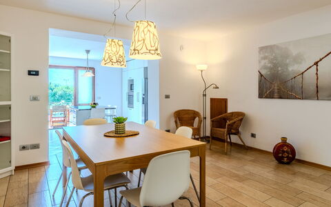 Legnone: Furniture, Interior Design, Flooring, Floor, Wall, Chair, Dining Room, Table, Wood, Kitchen & Dining Room Table