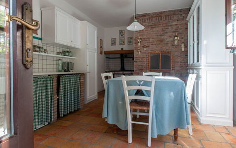 House in the Woods, Pool and Relax in Umbria: Furniture, Flooring, Interior Design, Wood, Kitchen, Floor, Ceiling, Countertop, Chair, Room