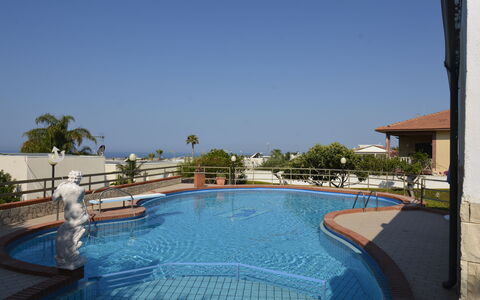 Villa Sole Mare: Swimming Pool, Resort, Chair, Shade, Eco Hotel, Hotel, Balcony, Outdoor Furniture, Villa