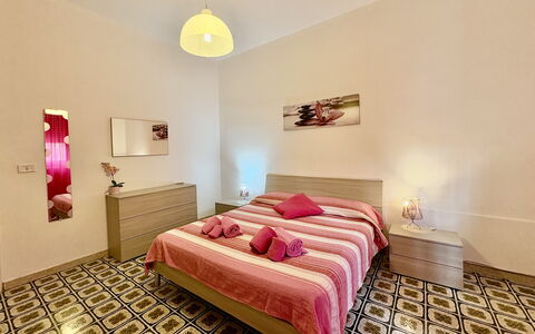 Villa Sole Mare: Floor, Flooring, Interior Design, Bed, Bedroom, Wood, Furniture, Room, Bed Sheet, Bedding