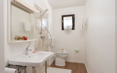 Villa i Fiori: Plumbing Fixture, Bathroom, Interior Design, Bathroom Sink, Sink, Flooring, Floor, Toilet, Tap, Plumbing