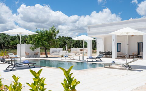 Tenuta Emma: Swimming Pool, Estate, Shade, Outdoor Furniture, Resort, Chair, Design, Landscaping, Villa, Courtyard
