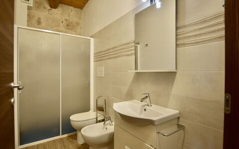 L'Oasi di Salvo: Flooring, Floor, Wall, Plumbing Fixture, Interior Design, Bathroom, Sink, Bathroom Sink, Tap, Plumbing