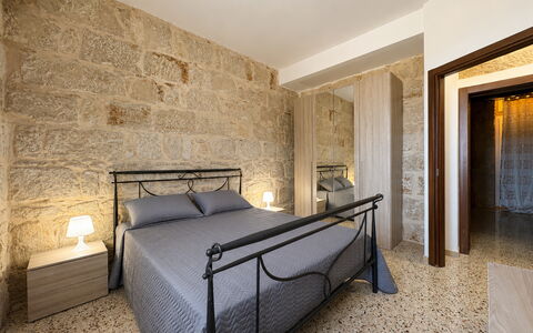 L'Oasi di Salvo: Flooring, Floor, Interior Design, Furniture, Ceiling, Room, Bedroom, Bed, Bed Frame, Bedding