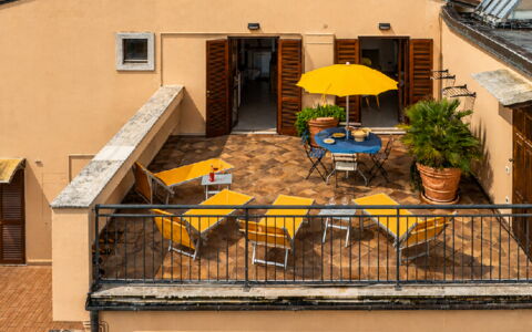 Terrazza sulla Luna, Casciana Terme: Wood, Apartment, Furniture, Chair, Outdoor Furniture, Flowerpot, Outdoor Table, Balcony, Houseplant, Wood Stain