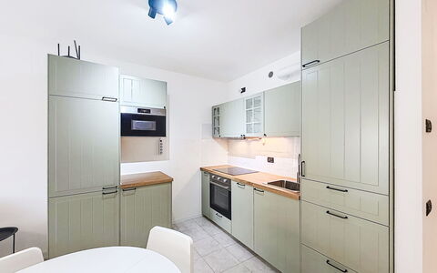 Nala: Cabinetry, Countertop, Kitchen Appliance, Kitchen, Furniture, Flooring, Interior Design, Major Appliance, Wood, Floor