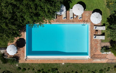 Villa Santa Barbara: Swimming Pool, Blue, Water, Outdoor Furniture, Resort, Thermae, Composite Material, Sunlounger, Eco Hotel, Leisure