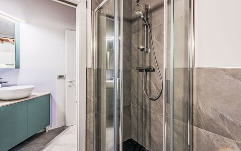 Silvia: Flooring, Floor, Interior Design, Plumbing Fixture, Bathroom, Ceiling, Plumbing, Tap, Tile, Room