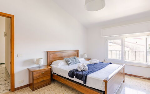Attico del Corso: Bed, Furniture, Bedroom, Flooring, Interior Design, Floor, Bedding, Bed Sheet, Wood, Room