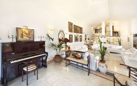 Villa Clara: Furniture, Interior Design, Flooring, Floor, Ceiling, Couch, Living Room, Lighting, Table, Room