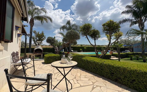 Villa Simona: Swimming Pool, Garden, Outdoor Furniture, Resort, Shade, Landscaping, Lawn, Eco Hotel, Yard