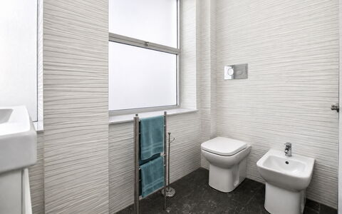 La Casa di Luigi: Plumbing Fixture, Flooring, Bathroom, Interior Design, Floor, Plumbing, Composite Material, Sink, Tile, Tap