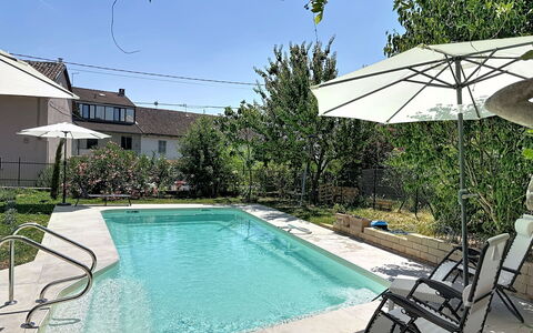 La Casetta di Palmira: Swimming Pool, Water, Outdoor Furniture, Resort, Umbrella, Composite Material, Shade, Eco Hotel, Water Feature, Chair