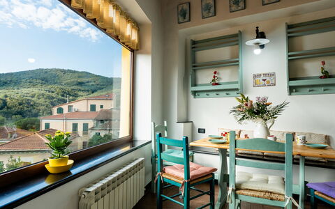Ca Dell'Andre: Furniture, Interior Design, Ceiling, Lighting, Table, Chair, Room, Kitchen & Dining Room Table, Dining Room, Houseplant