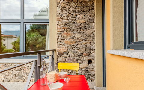Tiny Loft: Furniture, Chair, Balcony, Wood Stain, Houseplant, Outdoor Furniture, Kitchen & Dining Room Table, Eco Hotel
