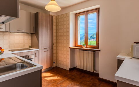 Casa Giamba: Interior Design, Flooring, Kitchen, Wood, Ceiling, Countertop, Room, Cabinetry, Furniture, Kitchen Appliance