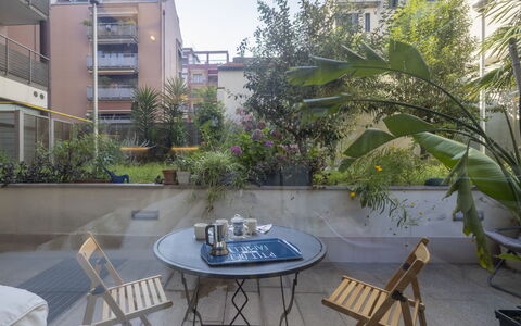 Nolo Garden Loft: Apartment, Architecture, Residential Area, Condominium, Composite Material, Urban Design, Balcony, Mixed-Use, Shade