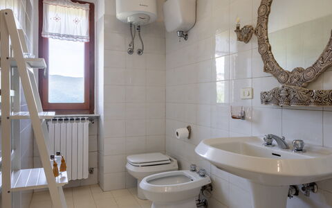Il Cipresso, Casa dei Nonni, Cortona: Flooring, Interior Design, Floor, Room, Plumbing Fixture, Door, Sink, Ceiling, Light Fixture, Tap