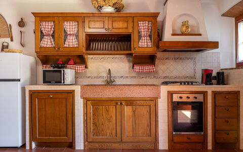 Il Cipresso, Casa Martina, Cortona: Kitchen, Furniture, Wood, Cabinetry, Interior Design, Flooring, Countertop, Kitchen Appliance, Major Appliance, Cupboard
