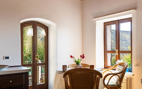 Casetta Pantasina: Furniture, Wood, Interior Design, Table, Flooring, Chair, Kitchen & Dining Room Table, Floor, Dining Room, Room