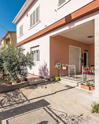 Villetta Luisa: Furniture, Kitchen & Dining Room Table, Chair, Floor, Sea, Balcony, Ocean, Resort, Eco Hotel, Dining Room