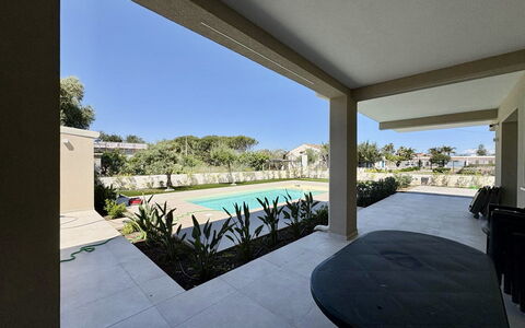 Villa Marzia - Augusta: Architecture, Residential Area, Home, Composite Material, Estate, Concrete, Shade, Garden, Flagstone, Landscaping