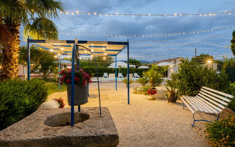 Villa Didymos: Shade, Landscaping, Garden, Pergola, Flowerpot, Outdoor Structure, Eco Hotel, Hacienda, Canopy