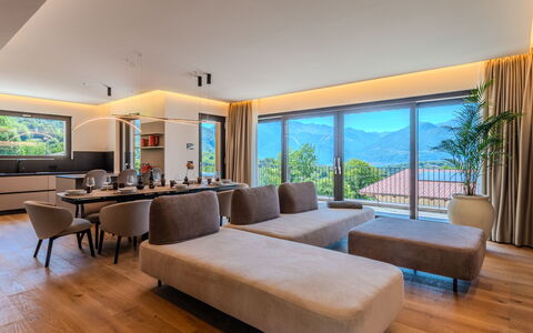 Aura: Interior Design, Furniture, Flooring, Ceiling, Floor, Couch, Room, Home, Living Room, Television
