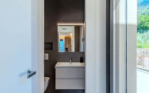 Aura: Interior Design, Wood, Flooring, Floor, Plumbing Fixture, Home, Door, Ceiling, Room, Bathroom