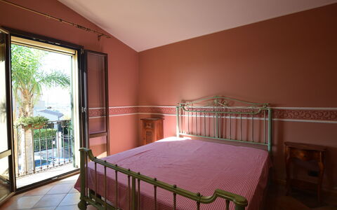 La Villa di Giusy: Furniture, Interior Design, Bedroom, Floor, Bed, Home, Room, Bed Frame, Bed Sheet, Bedding