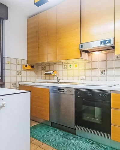 Locanda dei Nonni: Kitchen, Flooring, Countertop, Major Appliance, Kitchen Appliance, Wood, Interior Design, Cabinetry, Floor, Tile
