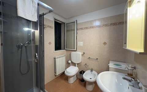 Villa Magda: Flooring, Floor, Interior Design, Room, Plumbing Fixture, Sink, Ceiling, Plumbing, Tap, Apartment