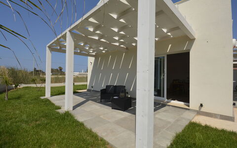Villa Blue: Architecture, Shade, Composite Material, Outdoor Structure, Concrete, Pergola, Column, Beam, Pavilion, Daylighting