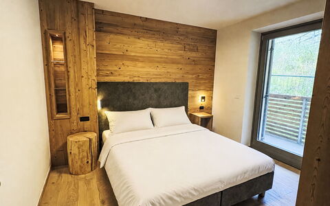 Vita Nova: Wood, Bedroom, Wood Stain, Bed Frame, Hardwood, Plank, Apartment, Bedding, Bed, Lumber