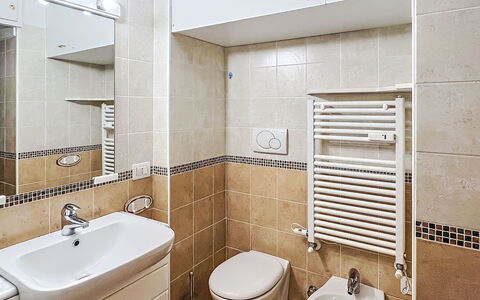 Presanella: Bathroom, Plumbing Fixture, Flooring, Interior Design, Floor, Sink, Toilet, Tap, Plumbing, Toilet Seat