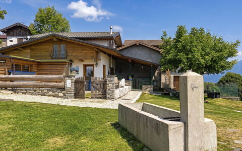 Baita Melissa: Wood, Roof, Cottage, House, Home, Porch, Siding, Shade, Estate, Village