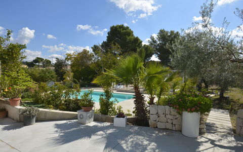 La Dimora di Diana: Shrub, Shade, Garden, Landscaping, Flowerpot, Flagstone, Yard, Outdoor Furniture, Design